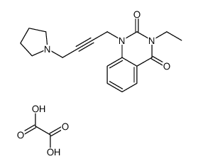 3-ethyl-1-(4-pyrrolidin-1-ylbut-2-ynyl)quinazoline-2,4-dione,oxalic acid结构式