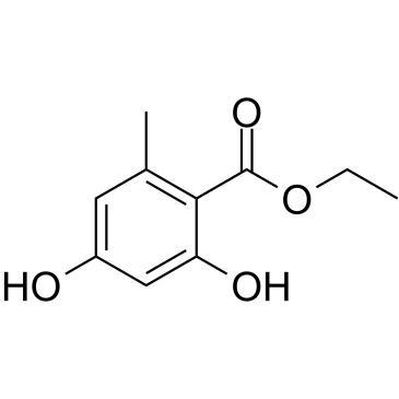 2,4-二羟基-6-甲基苯甲酸乙酯结构式