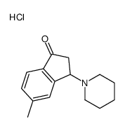 5-methyl-3-piperidin-1-yl-2,3-dihydroinden-1-one,hydrochloride Structure