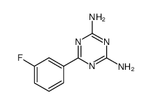 2,4-氨基-6-(3-氟苯基)-1,3,5-三嗪结构式