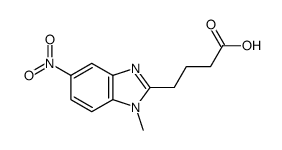 1-甲基-5-硝基-1H-苯并咪唑-2-丁酸结构式