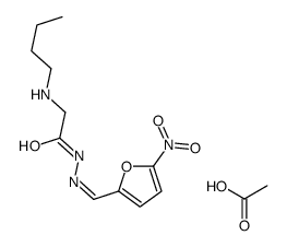 butyl-[2-[(2E)-2-[(5-nitrofuran-2-yl)methylidene]hydrazinyl]-2-oxoethyl]azanium,acetate结构式