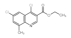 4,6-二氯-8-甲基喹啉-3-羧酸乙酯结构式