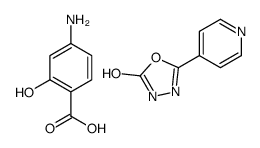 4-amino-2-hydroxybenzoic acid,5-pyridin-4-yl-3H-1,3,4-oxadiazol-2-one结构式