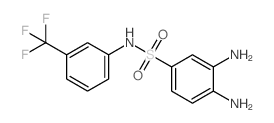 3,4-二氨基-正-(3-三氟甲基-苯基)-苯磺酰胺结构式