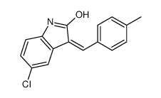 (3E)-5-Chloro-3-(4-methylbenzylidene)-1,3-dihydro-2H-indol-2-one结构式