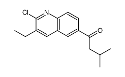 1-(2-chloro-3-ethylquinolin-6-yl)-3-methylbutan-1-one Structure