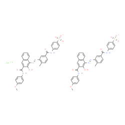 calcium bis[4-[[3-[[2-hydroxy-3-[[(4-methoxyphenyl)amino]carbonyl]-1-naphthyl]azo]-4-methylbenzoyl]amino]benzenesulphonate] structure