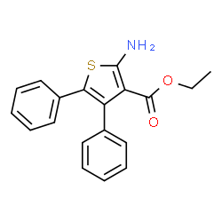 Ethyl 2-amino-4,5-diphenylthiophene-3-carboxylate Structure