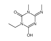 3-ethyl-1-methyl-6-(methylamino)-1,3,5-triazine-2,4-dione结构式