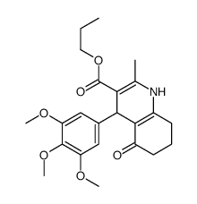 propyl 2-methyl-5-oxo-4-(3,4,5-trimethoxyphenyl)-4,6,7,8-tetrahydro-1H-quinoline-3-carboxylate结构式