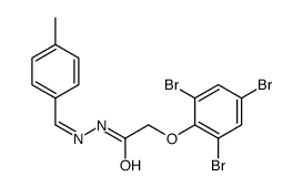 N-[(E)-(4-methylphenyl)methylideneamino]-2-(2,4,6-tribromophenoxy)acetamide Structure