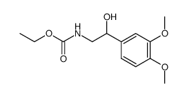 ((R)-β-hydroxy-3,4-dimethoxy-phenethyl)-carbamic acid ethyl ester结构式