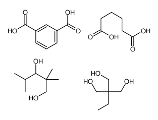 1,3-苯二羧酸与2-乙基-2-(羟甲基)-1,3-丙二醇、己二酸和2,2,4-三甲基-1,3-戊二醇的聚合物结构式
