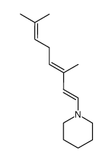 1-((1E)-3,7-dimethylocta-1,3,6-trien-1-yl)piperidine结构式