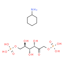 D-fructose 1,6-bis(dihydrogen phosphate), compound with cyclohexylamine (1:4)结构式