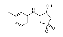 4-(3-methylanilino)-1,1-dioxothiolan-3-ol结构式