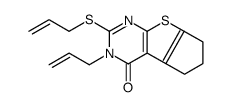 2-prop-2-enyl-3-prop-2-enylsulfanyl-7,8-dihydro-6H-cyclopenta[2,3]thieno[2,4-b]pyrimidin-1-one结构式