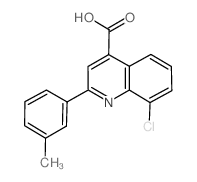 8-氯-2-(3-甲基苯基)喹啉-4-羧酸结构式