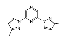 2,6-bis(3-methylpyrazol-1-yl)pyrazine Structure