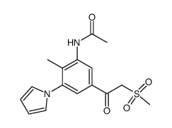 5'-[(methylsulfonyl)acetyl]-3'-(pyrrol-1-yl)-o-acetotoluidide结构式