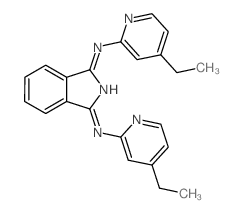 1H-Isoindol-3-amine,N-(4-ethyl-2-pyridinyl)-1-[(4-ethyl-2-pyridinyl)imino]-结构式