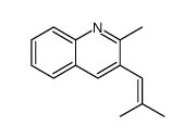 2-methyl-3-(2-methylprop-1-enyl)quinoline结构式