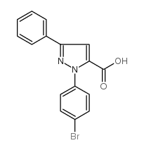 2-(4-溴苯基)-5-苯基-2H-吡唑-3-羧酸结构式