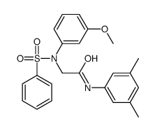 2-[N-(benzenesulfonyl)-3-methoxyanilino]-N-(3,5-dimethylphenyl)acetamide结构式