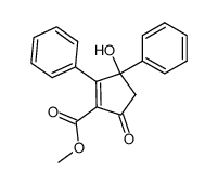 methyl 3-hydroxy-5-oxo-2,3-diphenylcyclopent-1-ene-1-carboxylate Structure