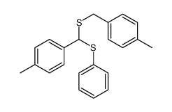 1-methyl-4-[(4-methylphenyl)methylsulfanyl-phenylsulfanylmethyl]benzene结构式