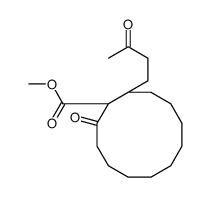 methyl 2-oxo-1-(3-oxobutyl)cyclododecane-1-carboxylate结构式