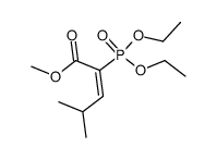 methyl 2-diethylphosphono-4-methyl-2-pentenoate结构式