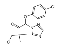 4-chloro-1-(4-chloro-phenoxy)-3,3-dimethyl-1-[1,2,4]triazol-1-yl-butan-2-one结构式