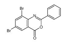 6,8-dibromo-2-phenyl-3,1-benzoxazin-4-one Structure