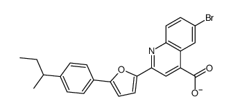 6-bromo-2-[5-(4-butan-2-ylphenyl)furan-2-yl]quinoline-4-carboxylate结构式