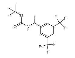 N-butoxycarbonyl-bis-(trifluoromethyl)phenylethylamine Structure