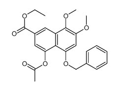 4-(乙酰基氧基)-7,8-二甲氧基-5-(苯基甲氧基)-2-萘羧酸乙酯结构式