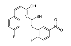 N-[(2-fluoro-5-nitrophenyl)carbamothioyl]-3-(4-fluorophenyl)prop-2-enamide Structure