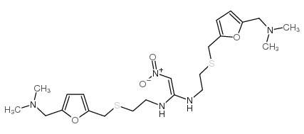 二甲氨基甲基呋喃甲基巯乙基雷尼替丁结构式