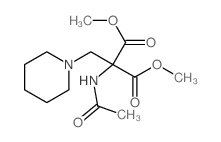 dimethyl 2-acetamido-2-(1-piperidylmethyl)propanedioate Structure