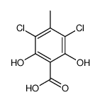 3,5-dichloro-2,6-dihydroxy-4-methylbenzoic acid structure