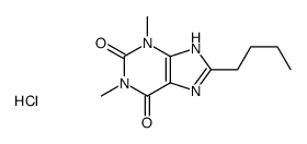 Theophylline, 8-butyl-, hydrochloride结构式