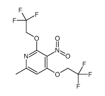 6-methyl-3-nitro-2,4-bis(2,2,2-trifluoroethoxy)pyridine结构式