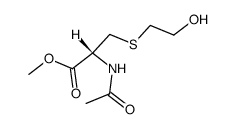 S-(2-Hydroxy-ethyl)-N-acetyl-L-cystein-methylester Structure