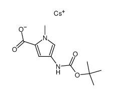 cesium 4-((tert-butoxycarbonyl)amino)-1-methyl-1H-pyrrole-2-carboxylate Structure