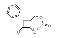 3-Cyclobutene-1,2-dione,3-[(acetyloxy)methyl]-4-phenyl-结构式