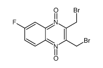 2,3-bis(bromomethyl)-6-fluoro-4-oxidoquinoxalin-1-ium 1-oxide结构式