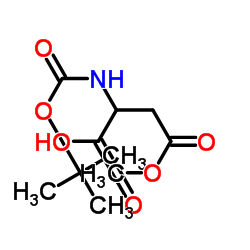 2-(BOC-氨基)-4-甲氧基-4-氧代丁酸结构式