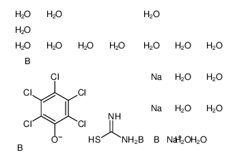 sodium,boron,2,3,4,5,6-pentachlorophenolate,sodium,thiourea,heptadecahydrate Structure